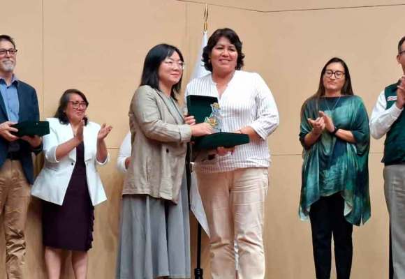 MIDAGRI y FAO reconocen a Erica Almanza por su aporte a través de FONDGICARV a la seguridad alimentaria peruana